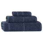 Mile Smart Twist Viscose Cotton Blend Solid 3 Piece Towel Set - Towel Set by Superior Brand