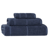 Mile Smart Twist Viscose Cotton Blend Solid 3 Piece Towel Set - Towel Set by Superior Brand