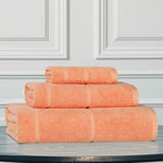 Mile Smart Twist Viscose Cotton Blend Solid 3 Piece Towel Set - Towel Set by Superior Brand