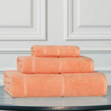 Mile Smart Twist Viscose Cotton Blend Solid 3 Piece Towel Set - Towel Set by Superior Brand