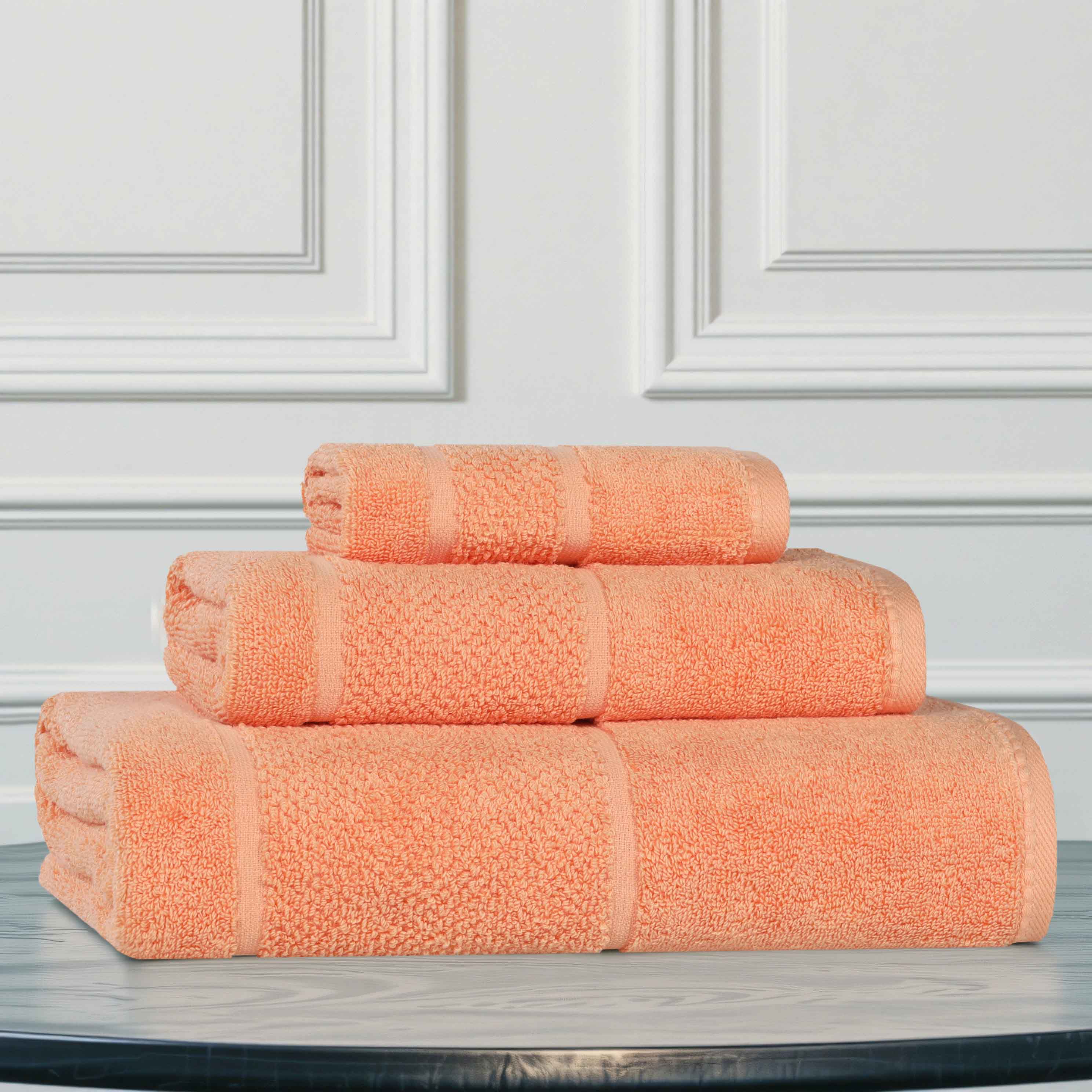 Mile Smart Twist Viscose Cotton Blend Solid 3 Piece Towel Set - Towel Set by Superior Brand