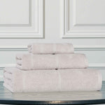 Mile Smart Twist Viscose Cotton Blend Solid 3 Piece Towel Set - Towel Set by Superior Brand