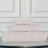 Mile Smart Twist Viscose Cotton Blend Solid 3 Piece Towel Set - Towel Set by Superior Brand