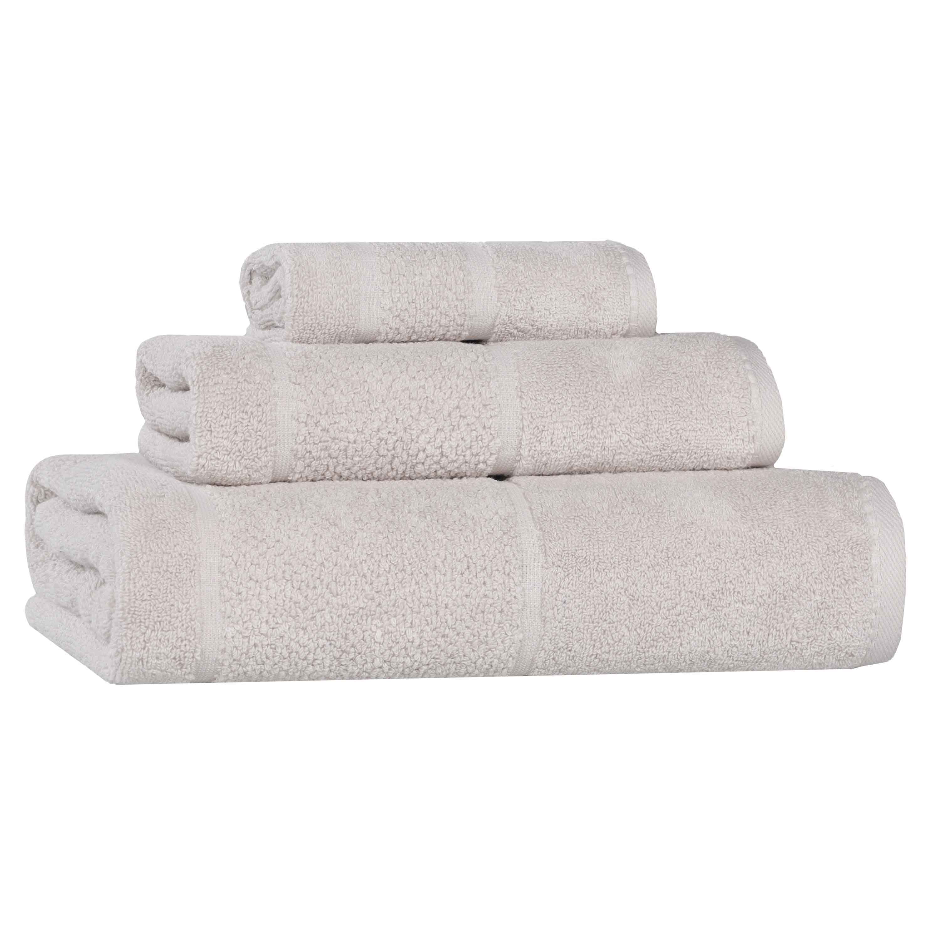 Mile Smart Twist Viscose Cotton Blend Solid 3 Piece Towel Set - Towel Set by Superior Brand