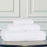 Mile Smart Twist Viscose Cotton Blend Solid 3 Piece Towel Set - Towel Set by Superior Brand