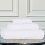 Mile Smart Twist Viscose Cotton Blend Solid 3 Piece Towel Set - Towel Set by Superior Brand