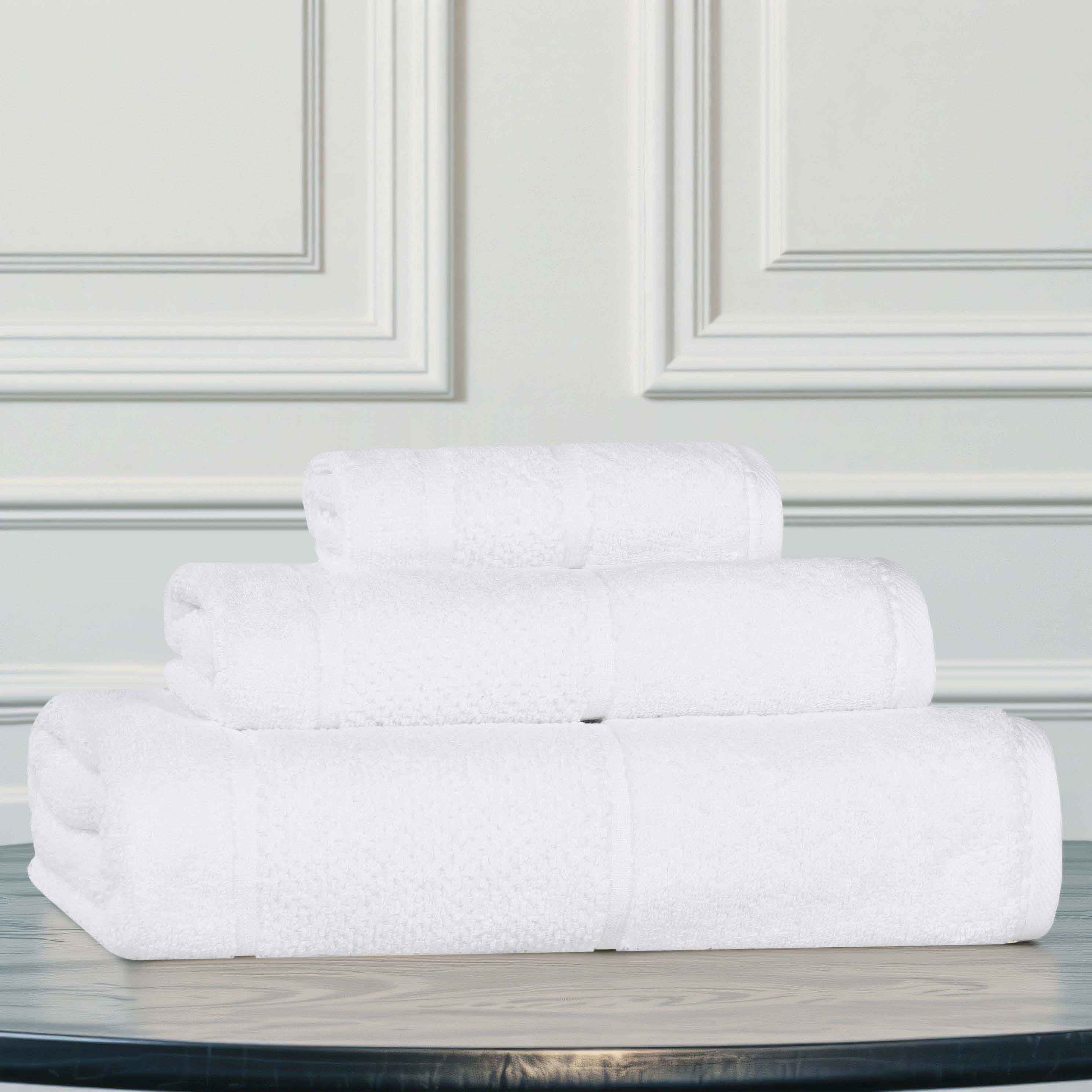 Mile Smart Twist Viscose Cotton Blend Solid 3 Piece Towel Set - Towel Set by Superior Brand