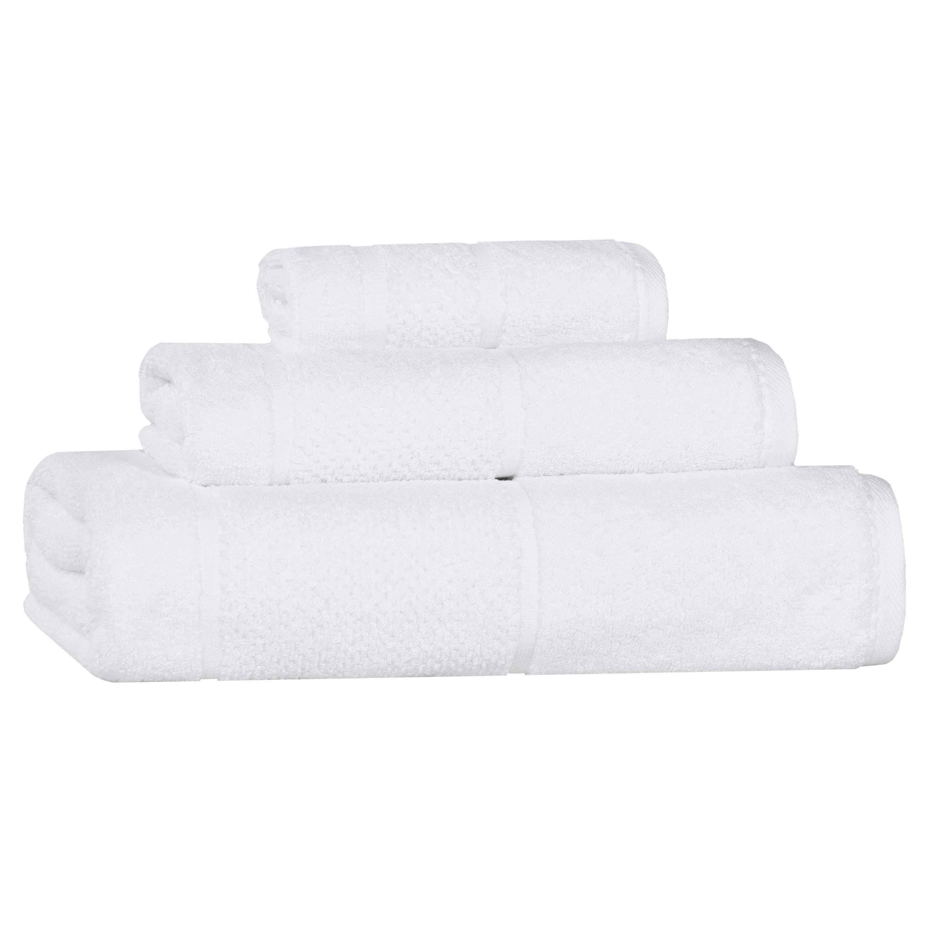 Mile Smart Twist Viscose Cotton Blend Solid 3 Piece Towel Set - Towel Set by Superior Brand