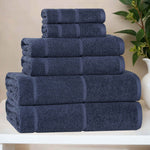 Mile Smart Twist Viscose Cotton Blend Solid 6 Piece Towel Set - Towel Set by Superior Brand