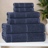 Mile Smart Twist Viscose Cotton Blend Solid 6 Piece Towel Set - Towel Set by Superior Brand