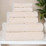 Mile Smart Twist Viscose Cotton Blend Solid 6 Piece Towel Set - Towel Set by Superior Brand