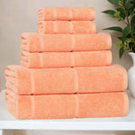 Mile Smart Twist Viscose Cotton Blend Solid 6 Piece Towel Set - Towel Set by Superior Brand