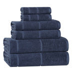Mile Smart Twist Viscose Cotton Blend Solid 6 Piece Towel Set - Towel Set by Superior Brand
