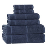 Mile Smart Twist Viscose Cotton Blend Solid 6 Piece Towel Set - Towel Set by Superior Brand