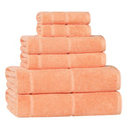 Mile Smart Twist Viscose Cotton Blend Solid 6 Piece Towel Set - Towel Set by Superior Brand