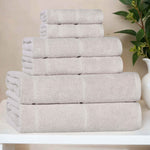 Mile Smart Twist Viscose Cotton Blend Solid 6 Piece Towel Set - Towel Set by Superior Brand