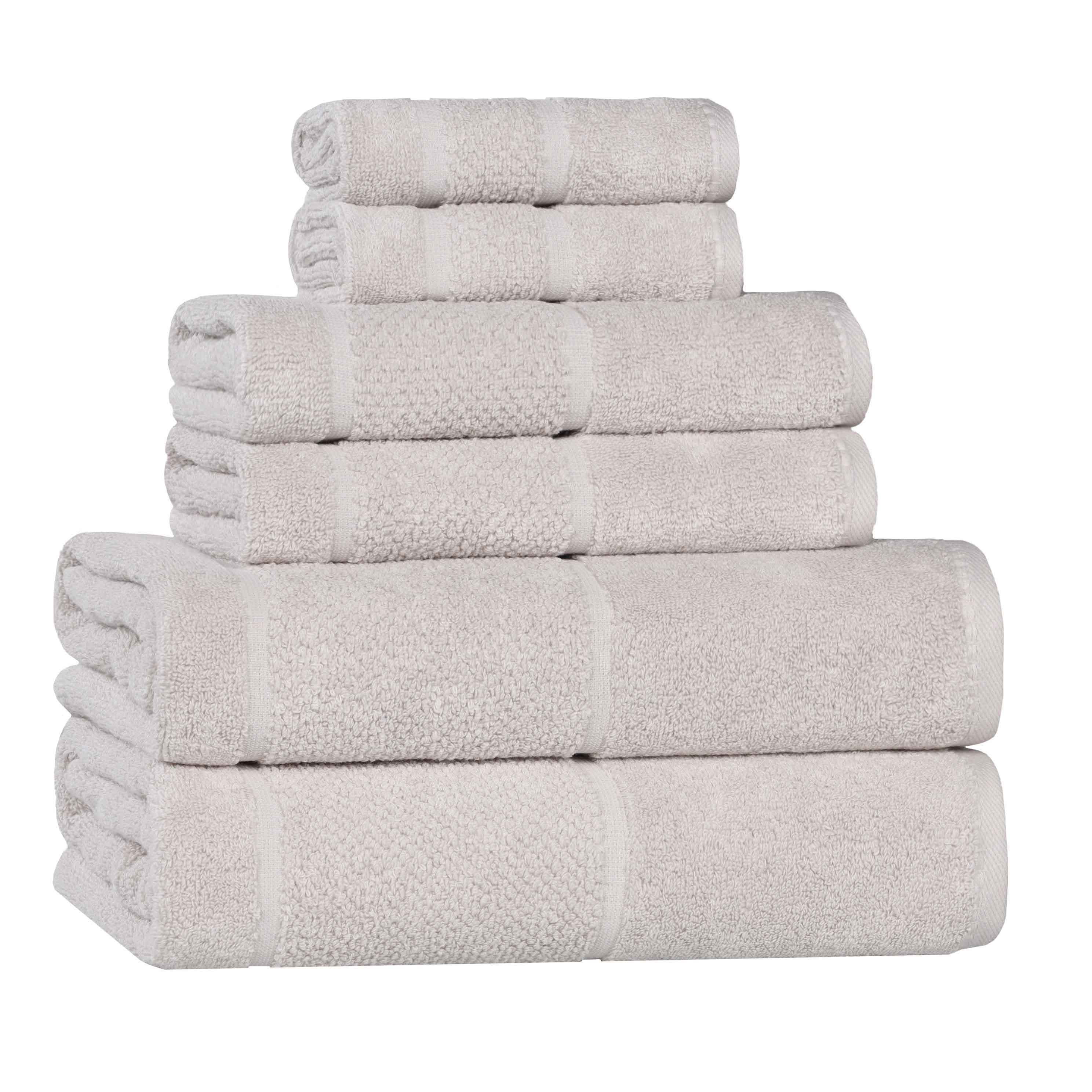 Mile Smart Twist Viscose Cotton Blend Solid 6 Piece Towel Set - Towel Set by Superior Brand