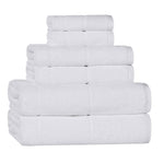 Mile Smart Twist Viscose Cotton Blend Solid 6 Piece Towel Set - Towel Set by Superior Brand
