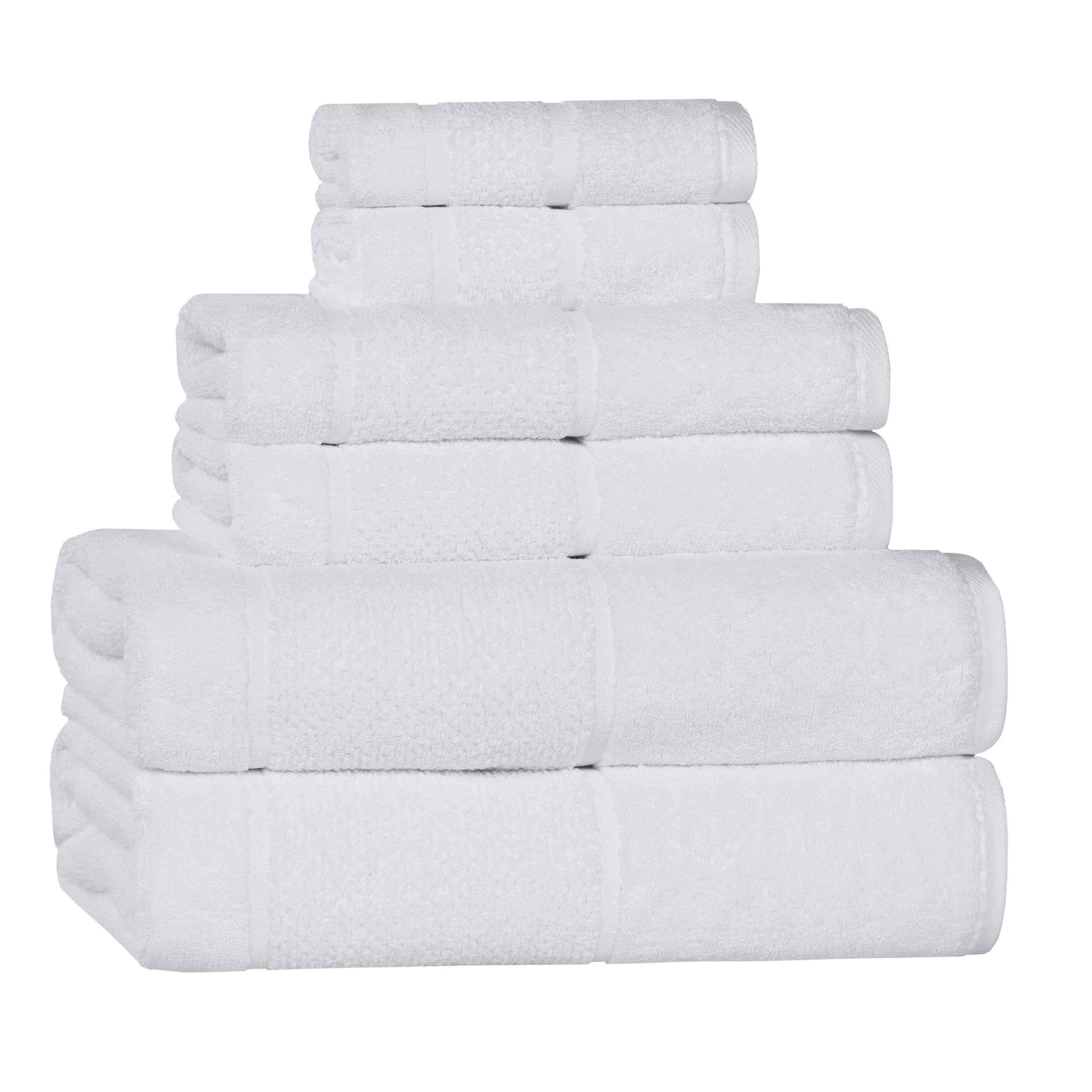 Mile Smart Twist Viscose Cotton Blend Solid 6 Piece Towel Set - Towel Set by Superior Brand