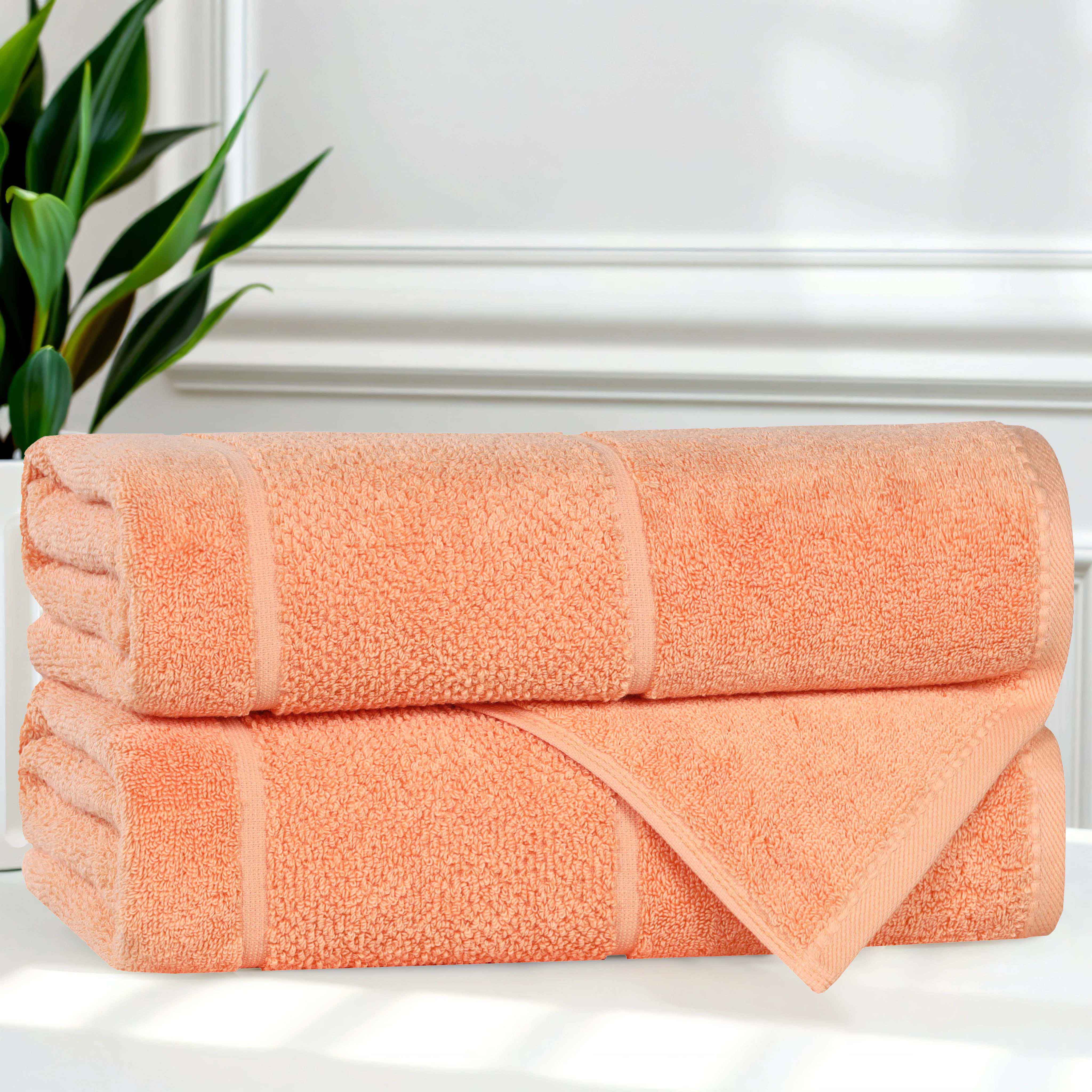 Mile Smart Twist Viscose Cotton Blend Solid Bath Towels, Set of 2 - Bath Towel by Superior Brand