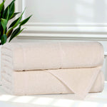 Mile Smart Twist Viscose Cotton Blend Solid Bath Towels, Set of 2 - Bath Towel by Superior Brand