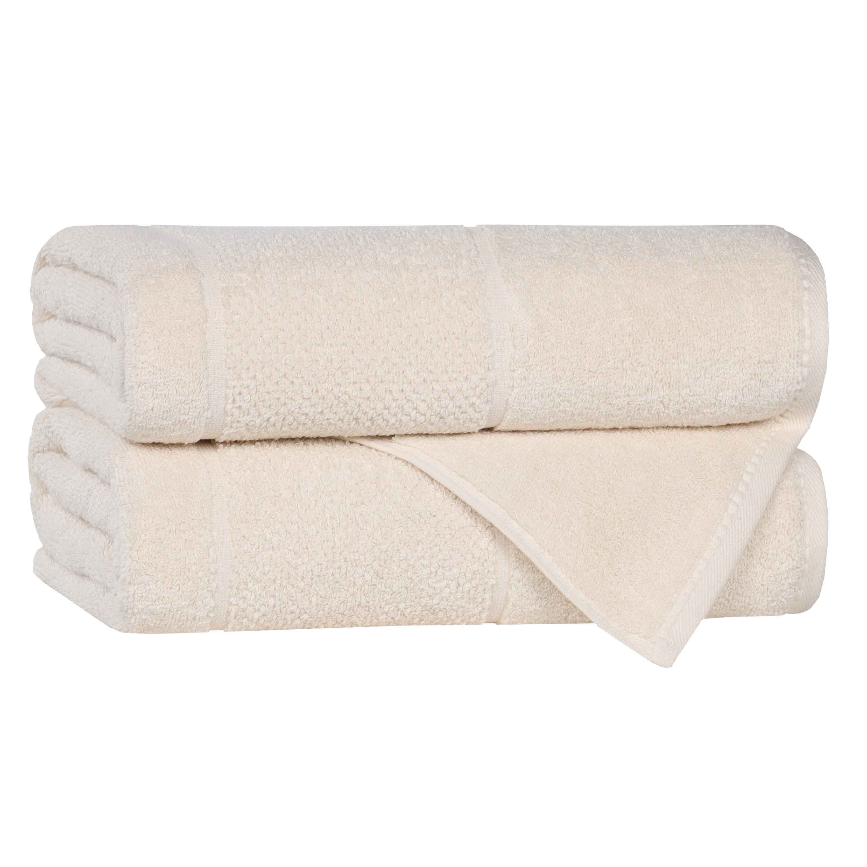 Mile Smart Twist Viscose Cotton Blend Solid Bath Towels, Set of 2 - Bath Towel by Superior Brand
