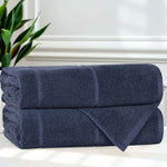 Mile Smart Twist Viscose Cotton Blend Solid Bath Towels, Set of 2 - Bath Towel by Superior Brand