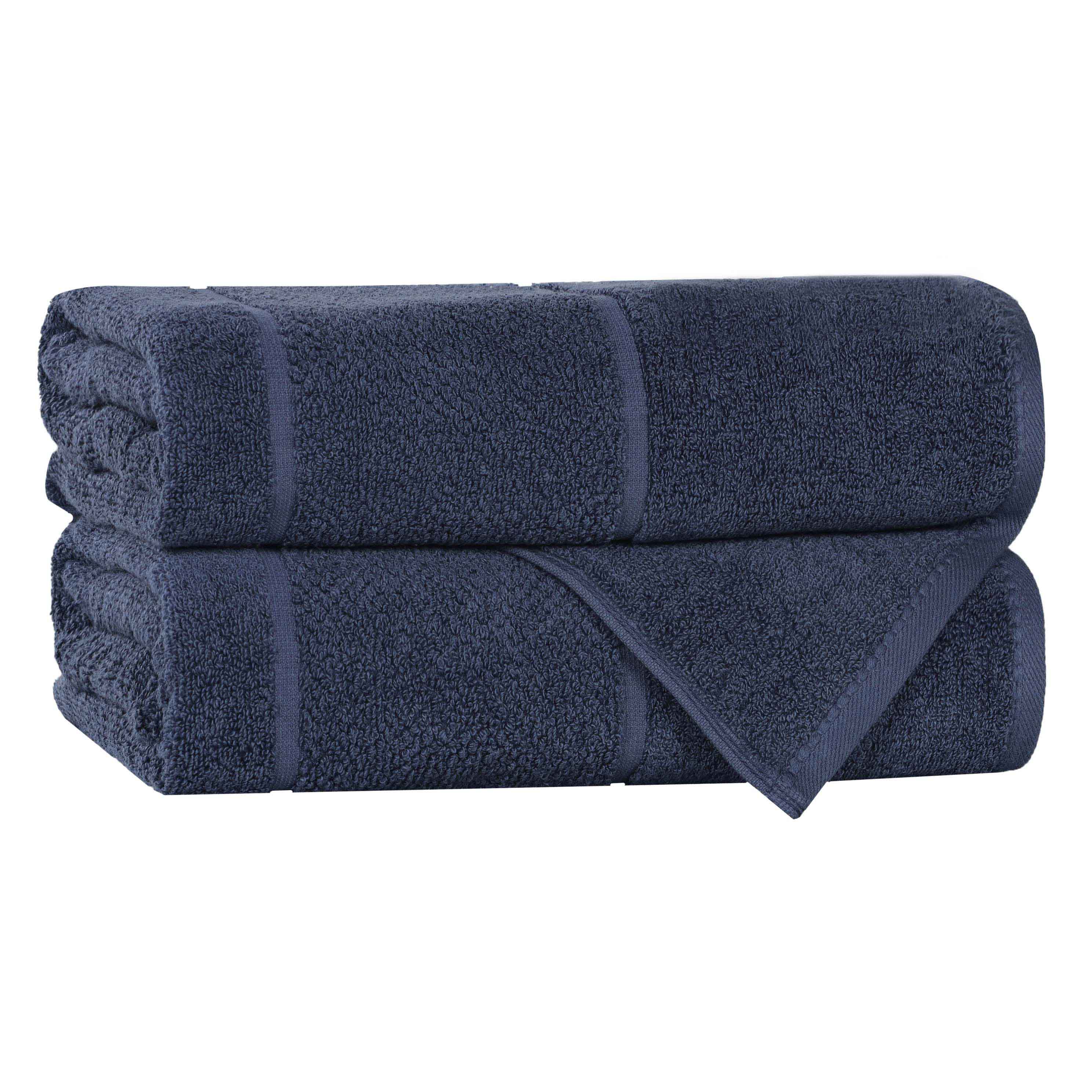 Mile Smart Twist Viscose Cotton Blend Solid Bath Towels, Set of 2 - Bath Towel by Superior Brand