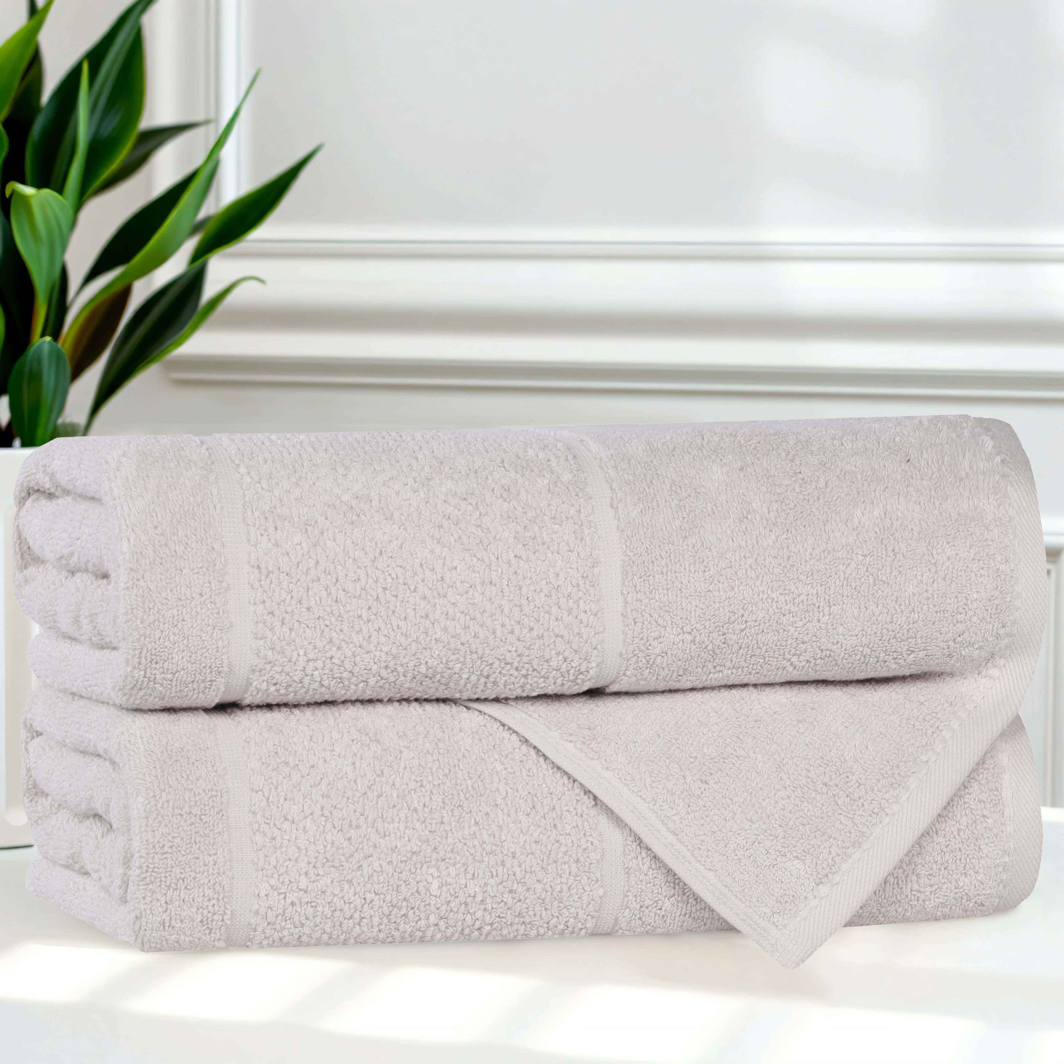 Mile Smart Twist Viscose Cotton Blend Solid Bath Towels, Set of 2 - Bath Towel by Superior Brand