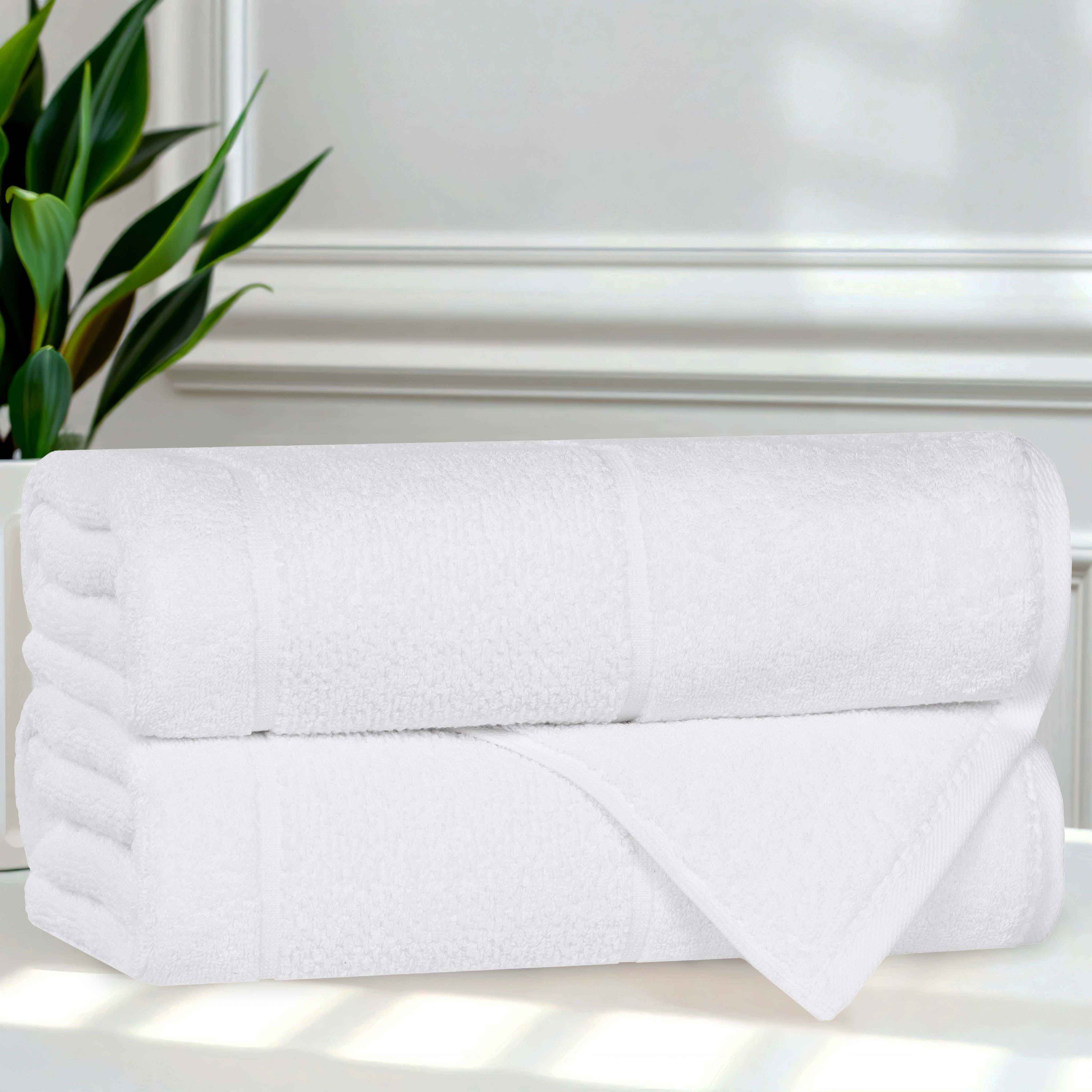 Mile Smart Twist Viscose Cotton Blend Solid Bath Towels, Set of 2 - Bath Towel by Superior Brand
