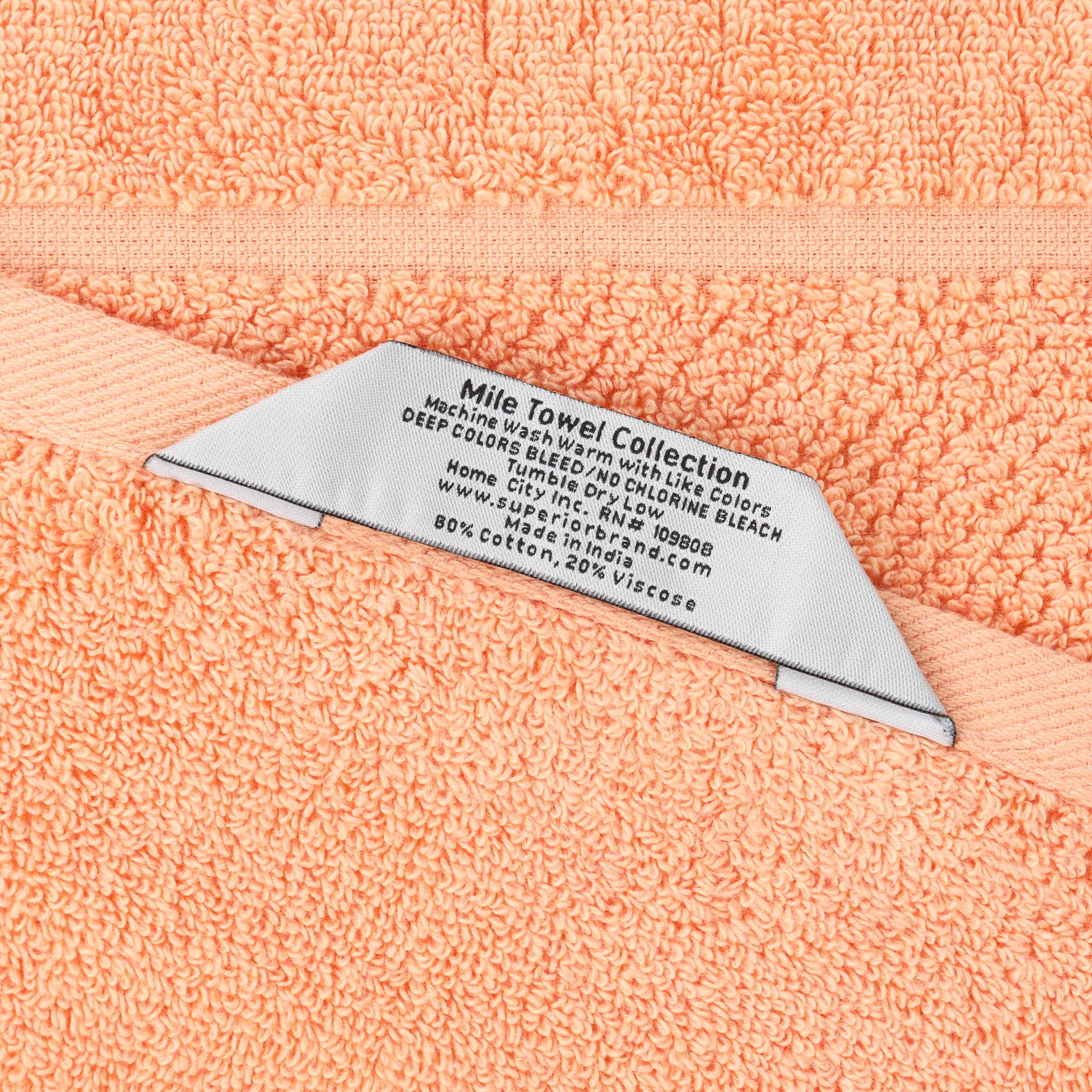 Mile Smart Twist Viscose Cotton Blend Solid Bath Towels, Set of 2 - Bath Towel by Superior Brand