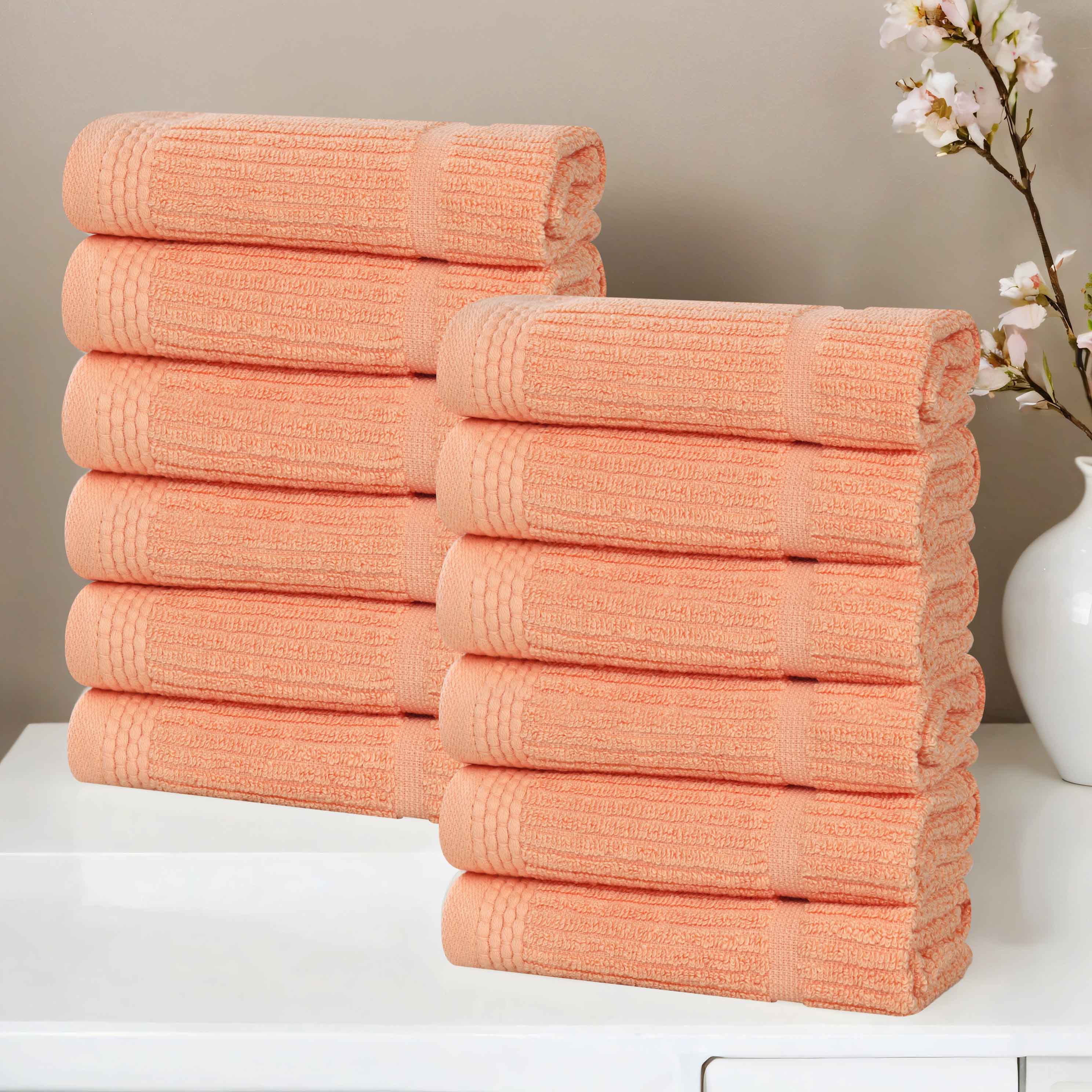 Milo Smart Twist Viscose Cotton Blend Face Towels Washcloths Set of 12 - Face Towel by Superior Brand