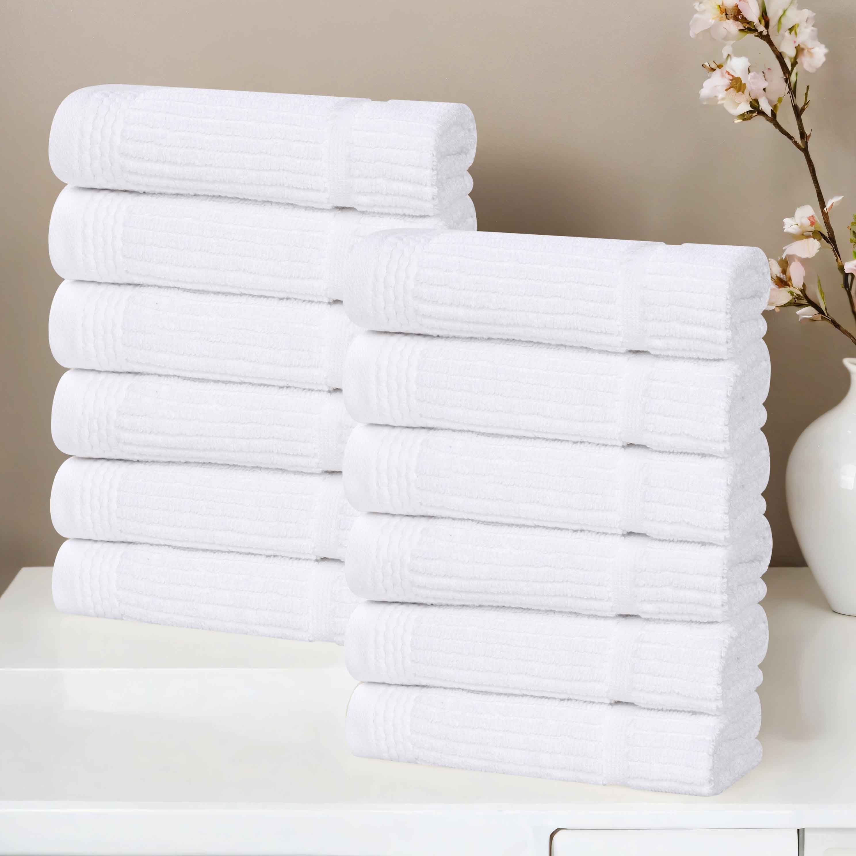 Milo Smart Twist Viscose Cotton Blend Face Towels Washcloths Set of 12 - Face Towel by Superior Brand