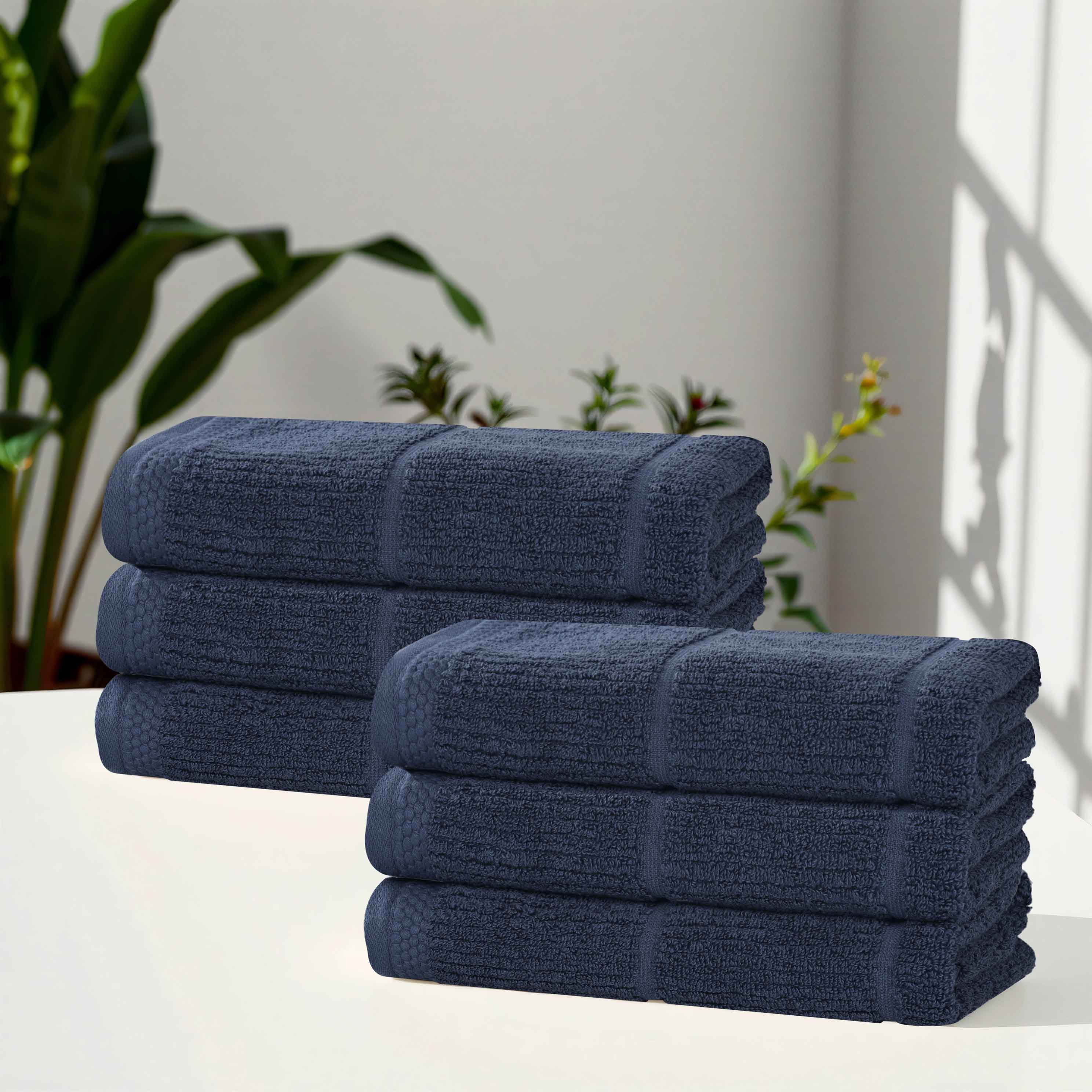 Milo Smart Twist Viscose Cotton Blend Solid Hand Towels, Set of 6 - Hand Towel by Superior Brand