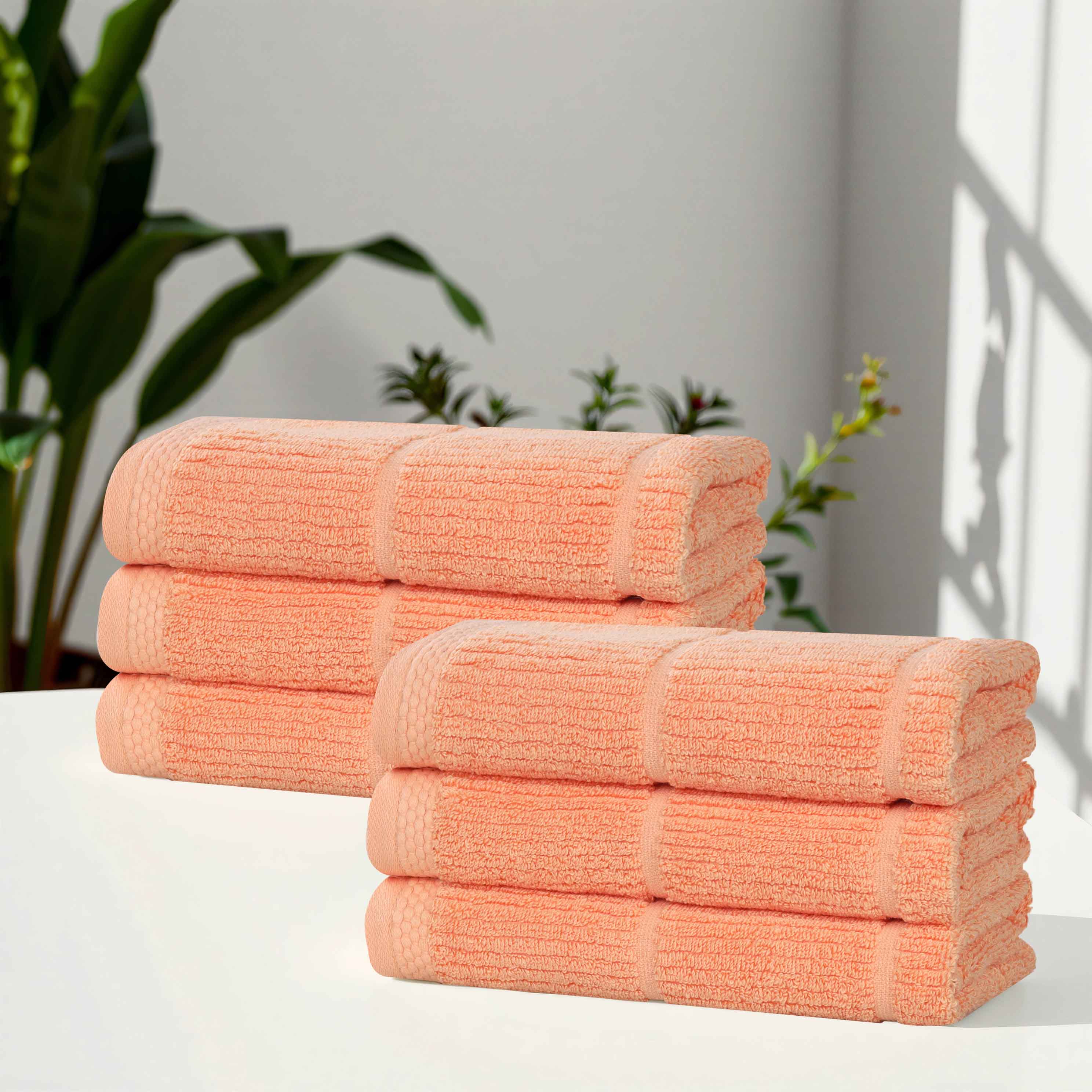 Milo Smart Twist Viscose Cotton Blend Solid Hand Towels, Set of 6 - Hand Towel by Superior Brand