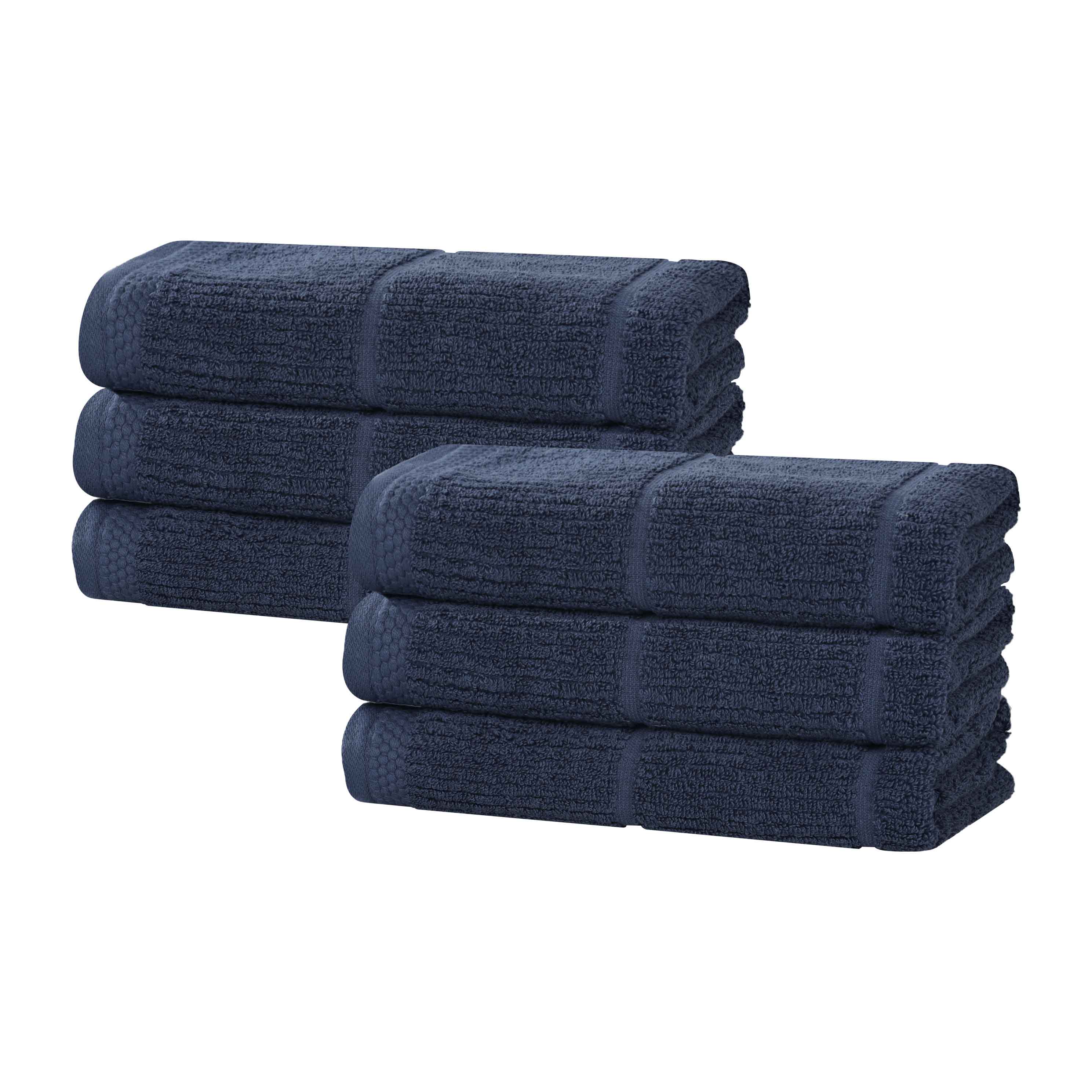 Milo Smart Twist Viscose Cotton Blend Solid Hand Towels, Set of 6 - Hand Towel by Superior Brand