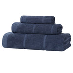 Milo Smart Twist Viscose Cotton Blend Solid Ribbed 3 Piece Towel Set - Towel Set by Superior Brand