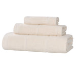 Milo Smart Twist Viscose Cotton Blend Solid Ribbed 3 Piece Towel Set - Towel Set by Superior Brand
