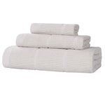 Milo Smart Twist Viscose Cotton Blend Solid Ribbed 3 Piece Towel Set - Towel Set by Superior Brand