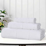 Milo Smart Twist Viscose Cotton Blend Solid Ribbed 3 Piece Towel Set - Towel Set by Superior Brand