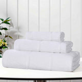 Milo Smart Twist Viscose Cotton Blend Solid Ribbed 3 Piece Towel Set - Towel Set by Superior Brand