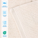 Milo Smart Twist Viscose Cotton Blend Solid Ribbed 3 Piece Towel Set - Towel Set by Superior Brand