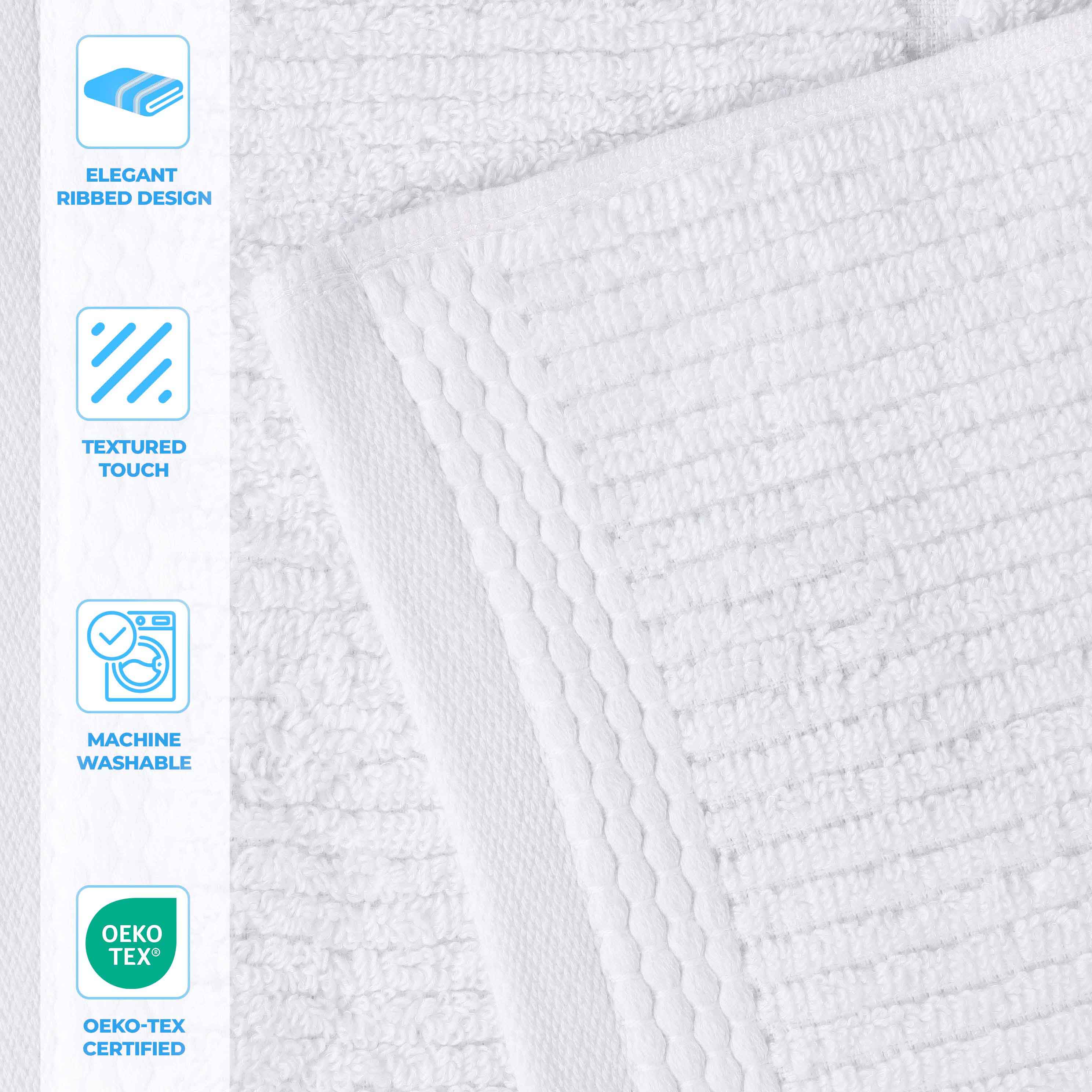 Milo Smart Twist Viscose Cotton Blend Solid Ribbed 3 Piece Towel Set - Towel Set by Superior Brand