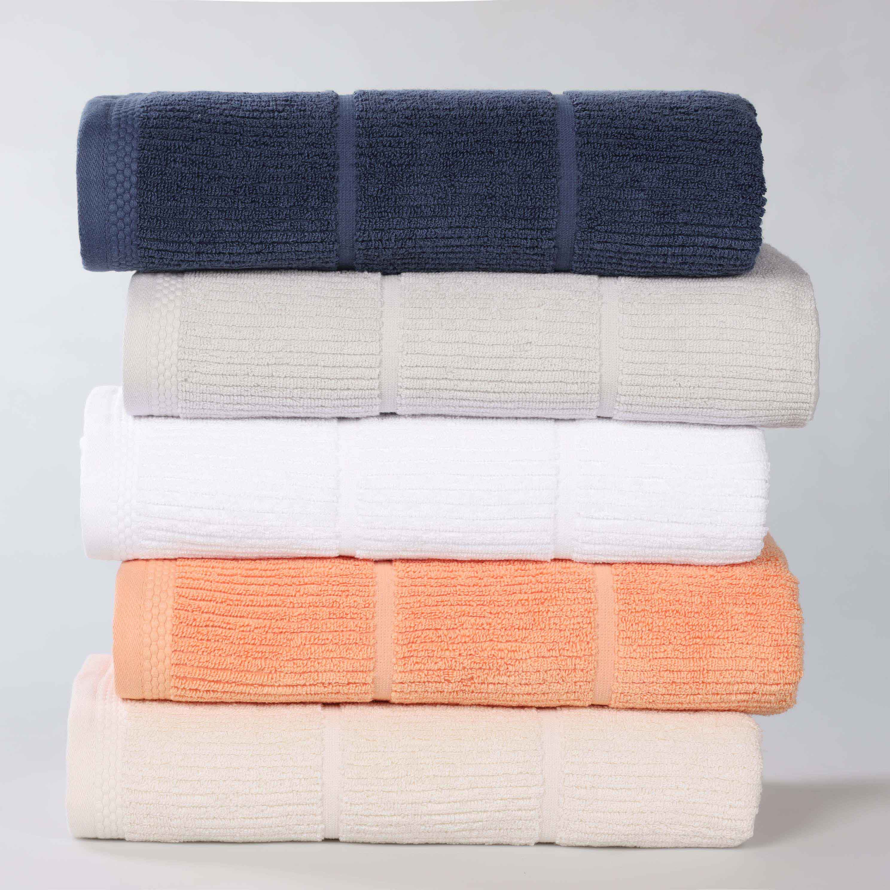 Milo Smart Twist Viscose Cotton Blend Solid Ribbed 3 Piece Towel Set - Towel Set by Superior Brand