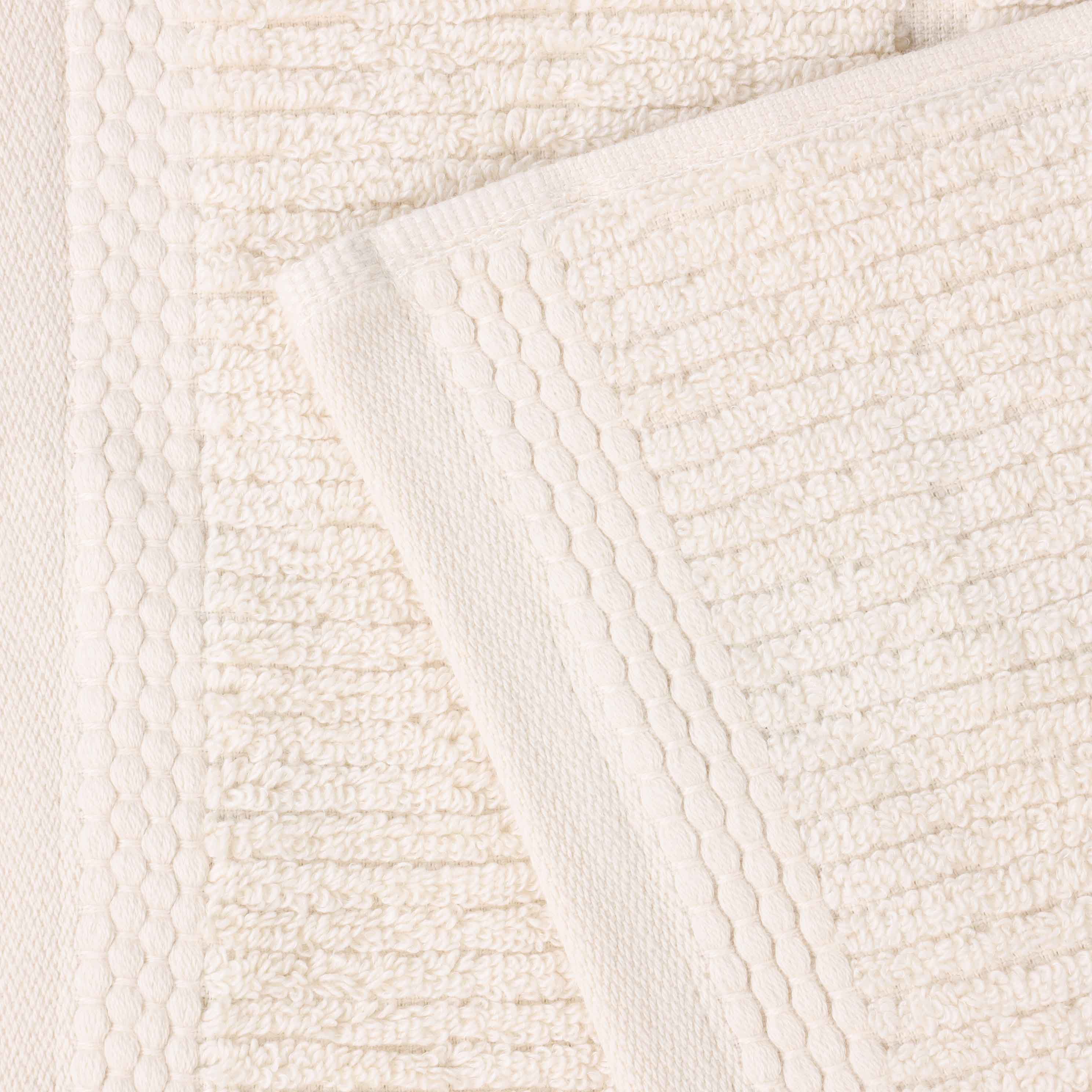 Milo Smart Twist Viscose Cotton Blend Solid Ribbed 3 Piece Towel Set - Towel Set by Superior Brand