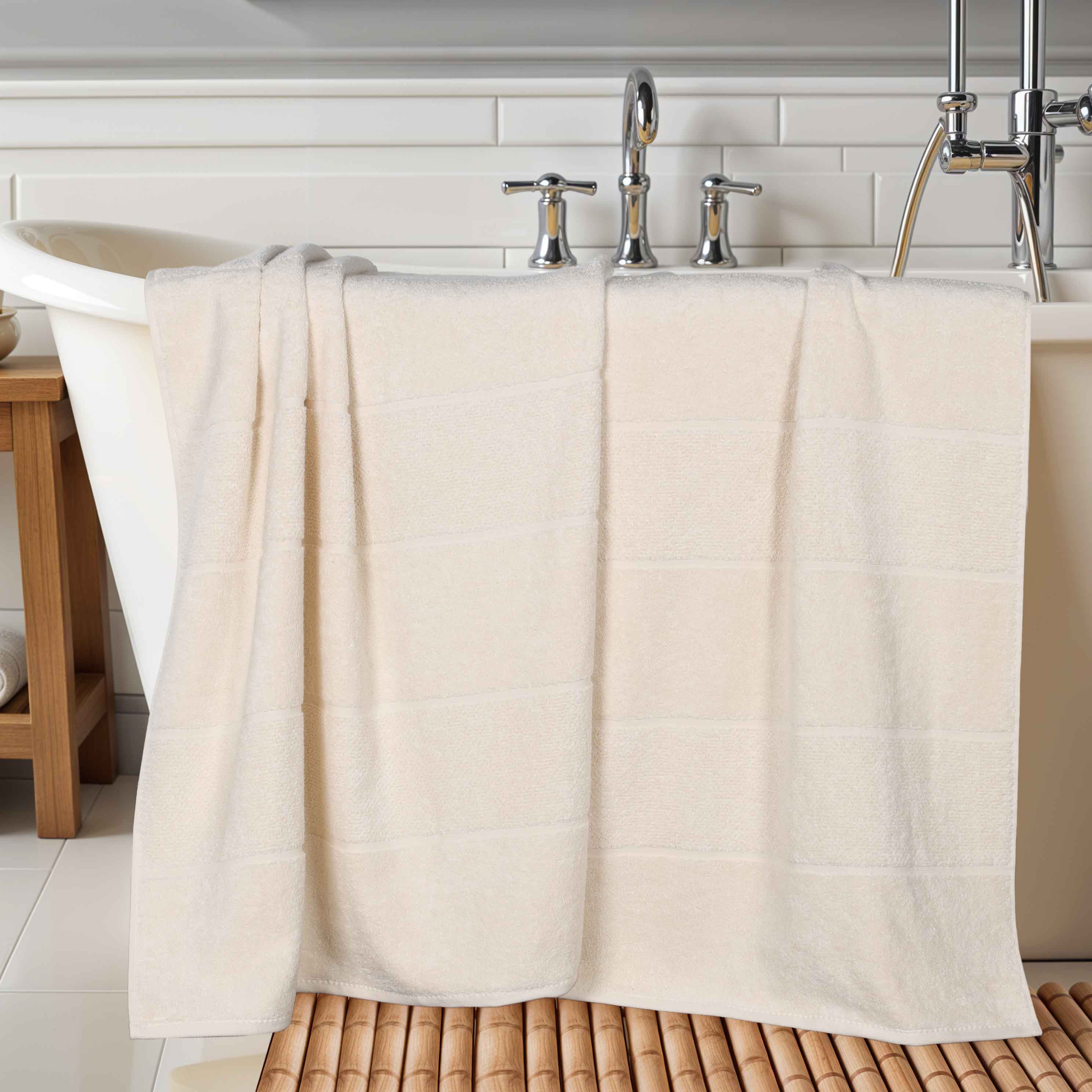 Milo Smart Twist Viscose Cotton Blend Ribbed Bath Sheets, Set of 2 - Bath Sheet by Superior Brand
