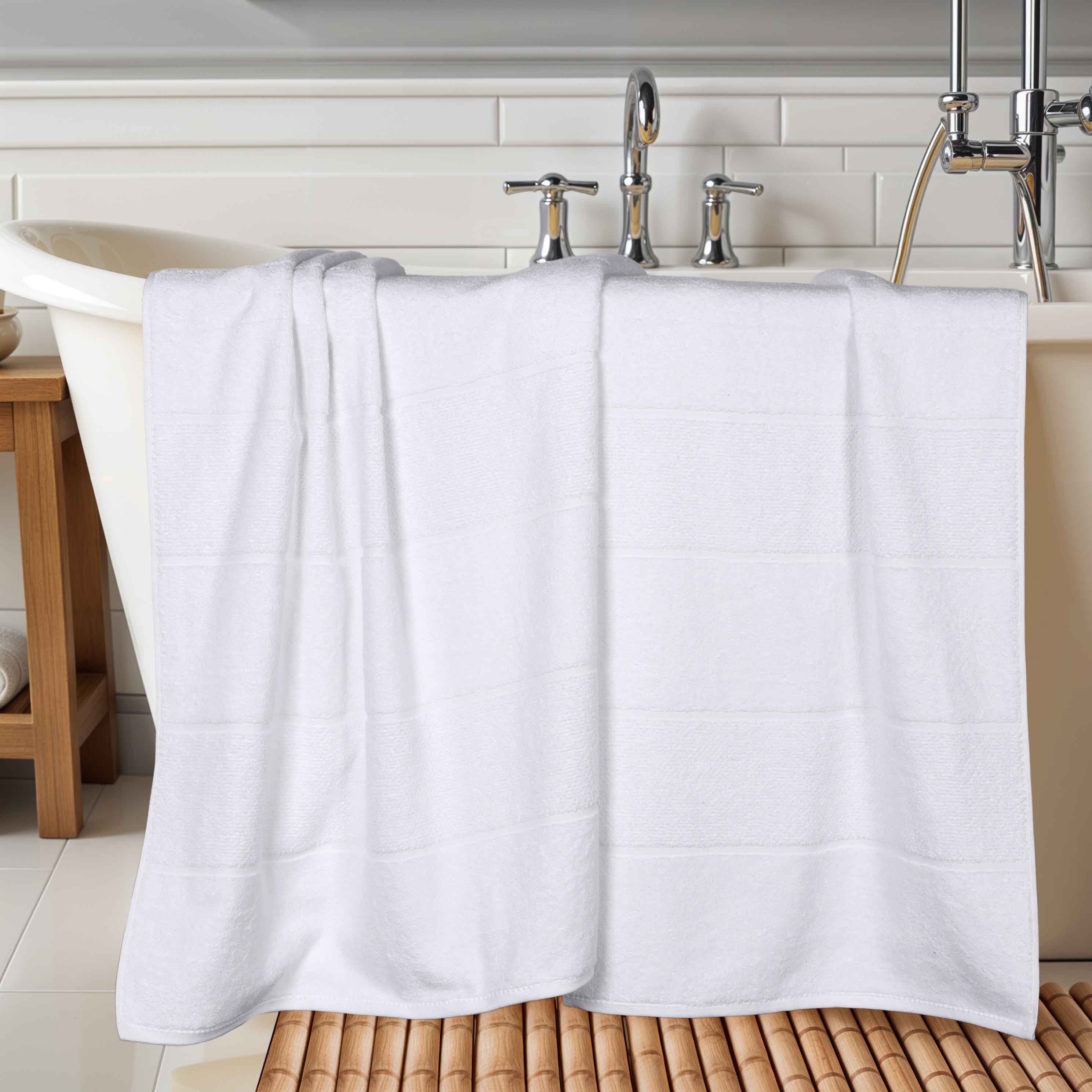 Milo Smart Twist Viscose Cotton Blend Ribbed Bath Sheets, Set of 2 - Bath Sheet by Superior Brand