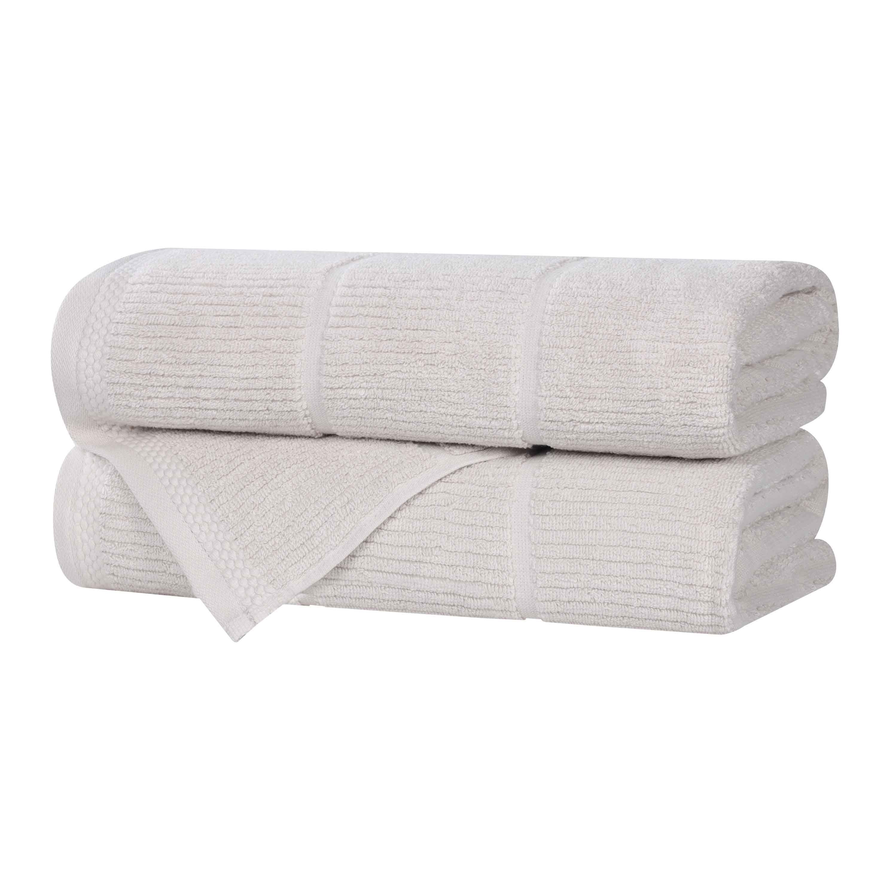 Viscose Cotton Blend Ribbed Bath Towel Set of 2 - Bath Towel by Superior Brand