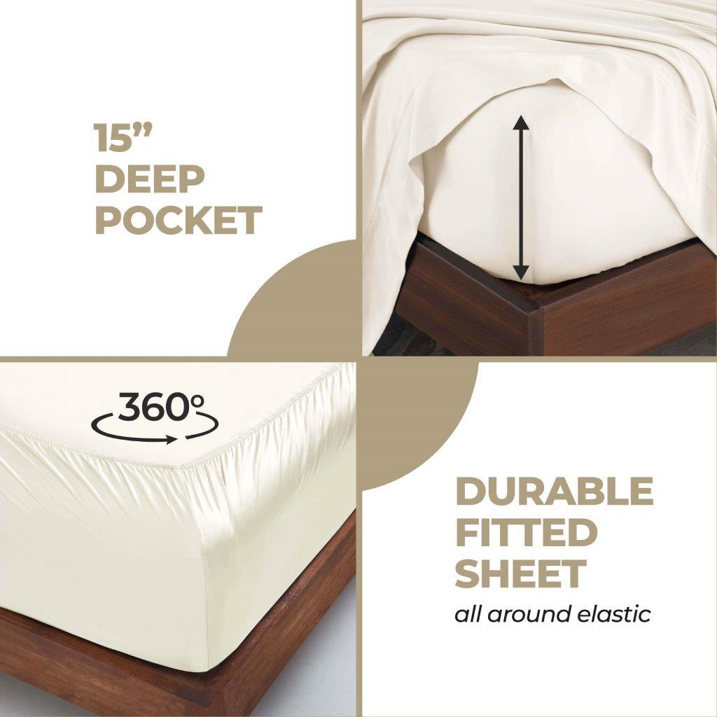 Modal From Beechwood 400 Thread Count Cooling Solid Bed Sheet Set - Sheet Set by Superior