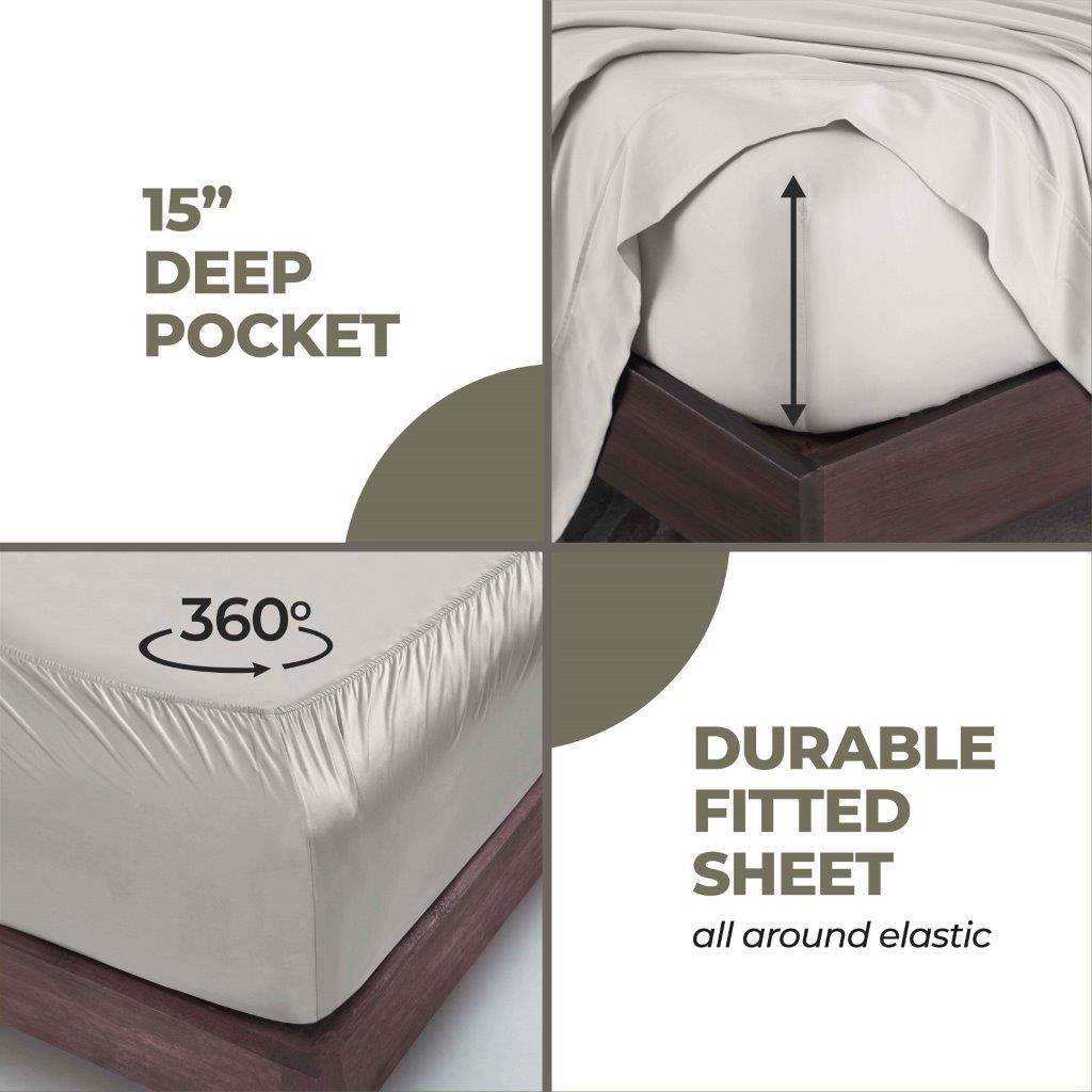 Modal From Beechwood 400 Thread Count Cooling Solid Bed Sheet Set - Sheet Set by Superior